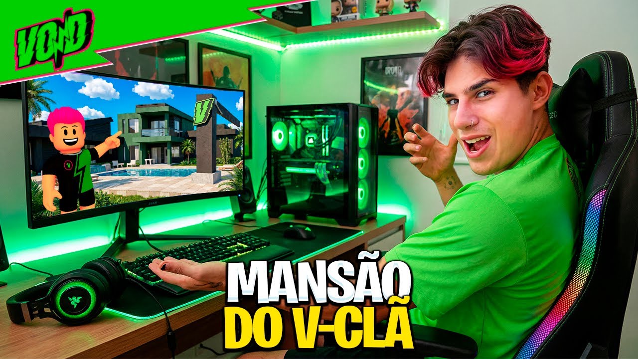 ENCONTRAMOS A MANSÃO DA V-CLÃ NO ROBLOX *ficou muito bom!