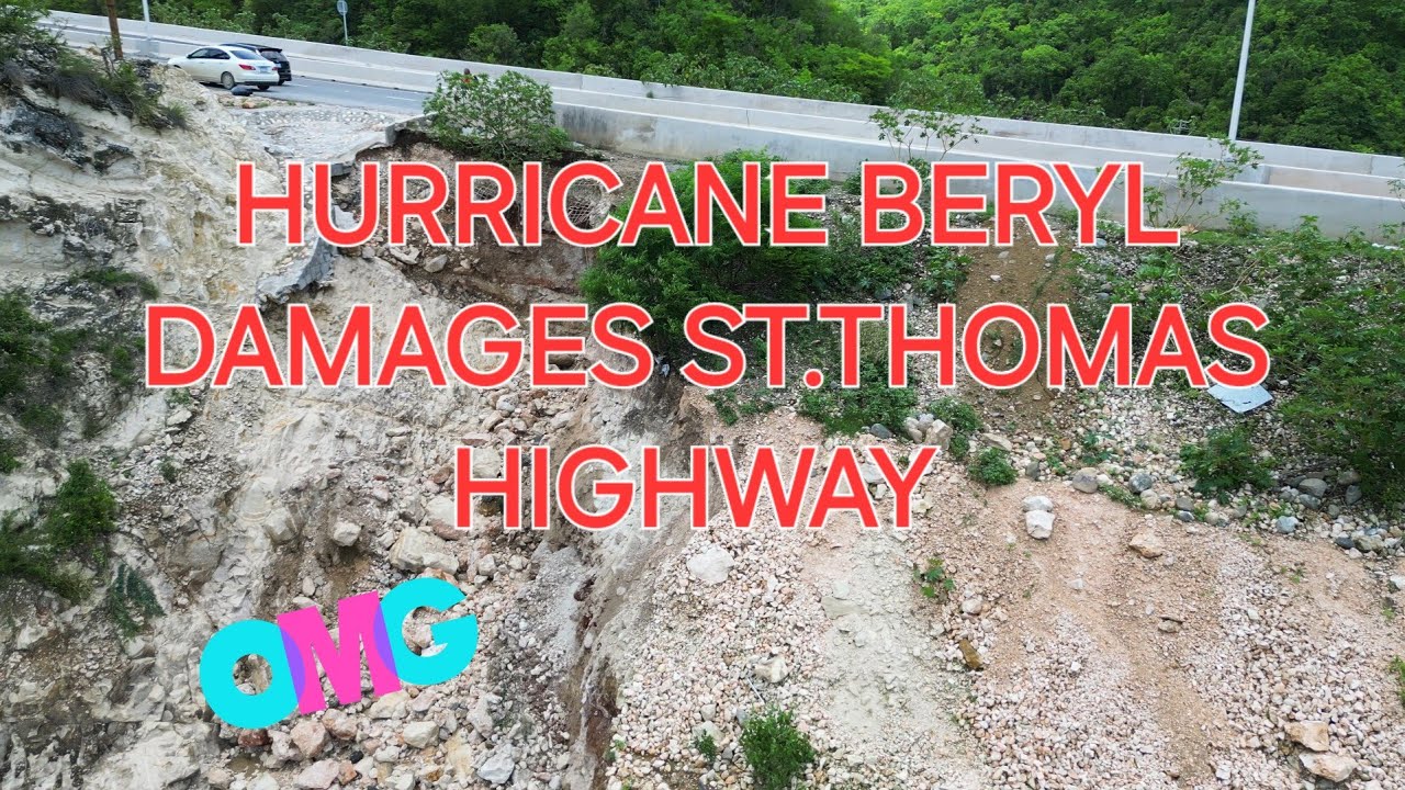 Hurricane BERYL Battered St.Thomas And Damaged New Highway.