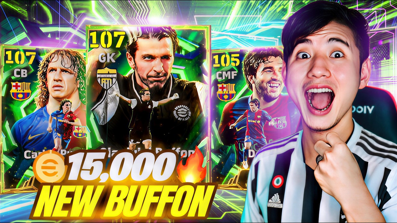 15,000 Coins New Buffon + Puyol + Deco Lamine Yamal Choice Pack opening in efootball 26 mobile