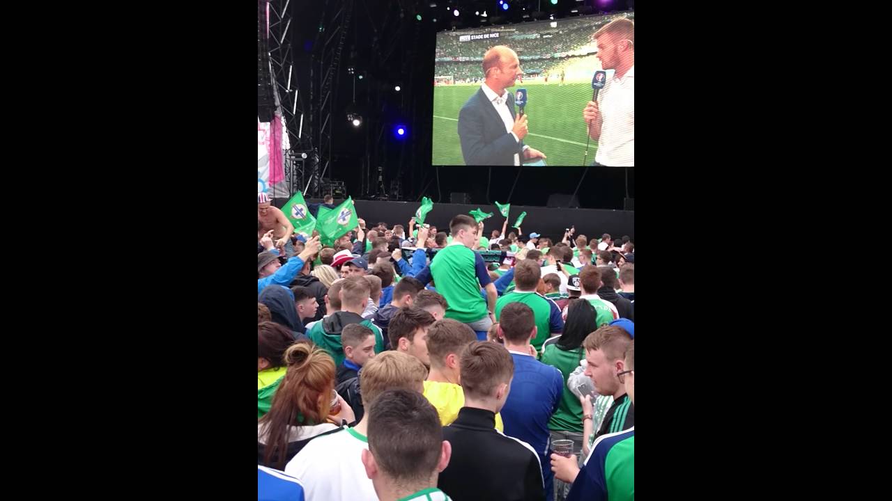 Sweet caroline at Belfast Fanzone Northern Ireland.