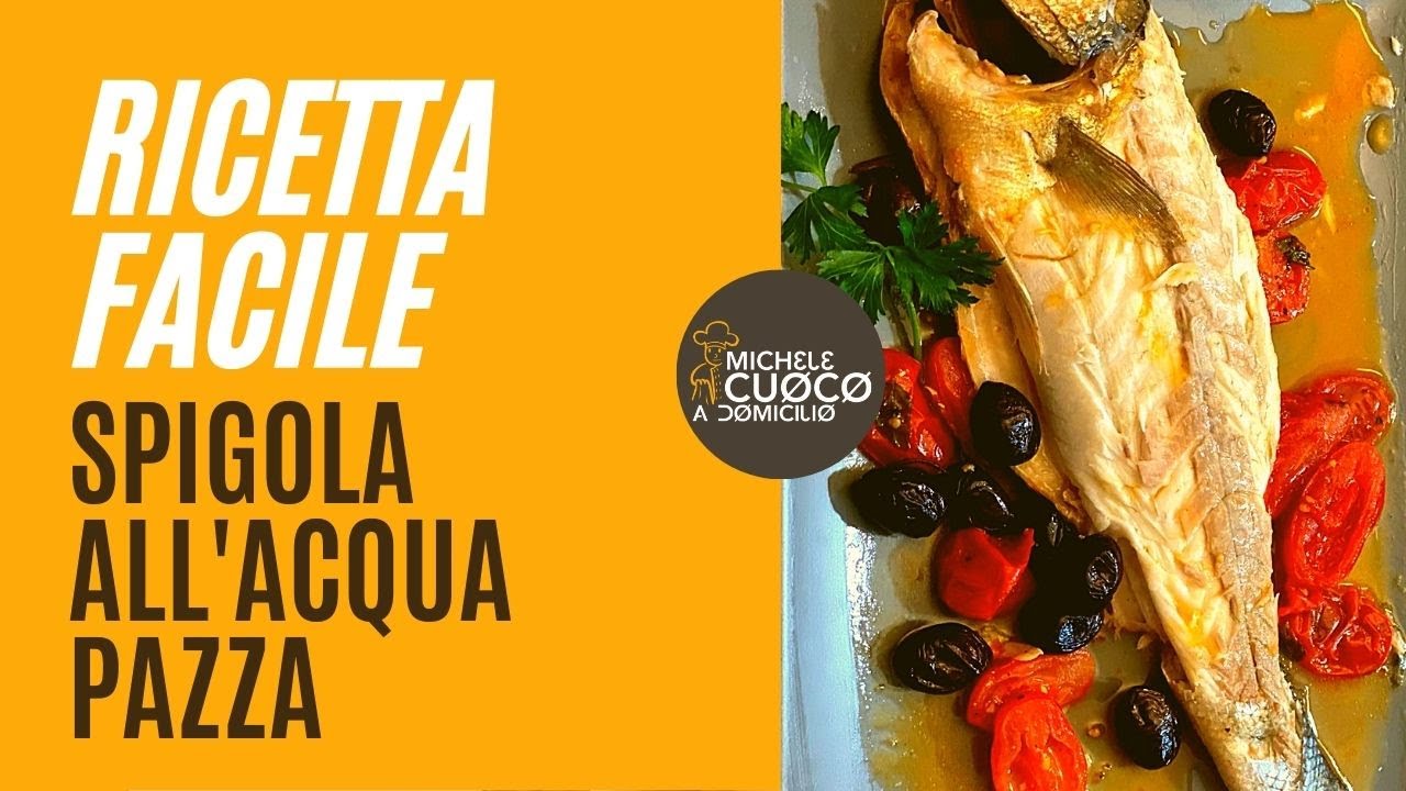 Spigola all'acqua pazza - Secondo di pesce facile e veloce 🐠