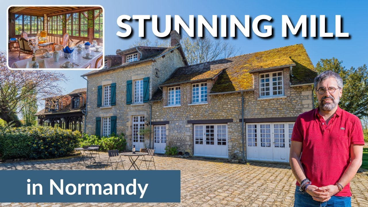 Dream French Property! 🏡 Stunning 18th-C. Mill in Normandy with Pool & Guesthouses A34890YAL61