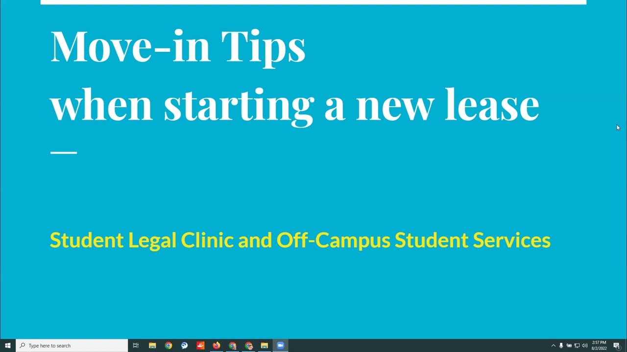 Move-in Tips video
