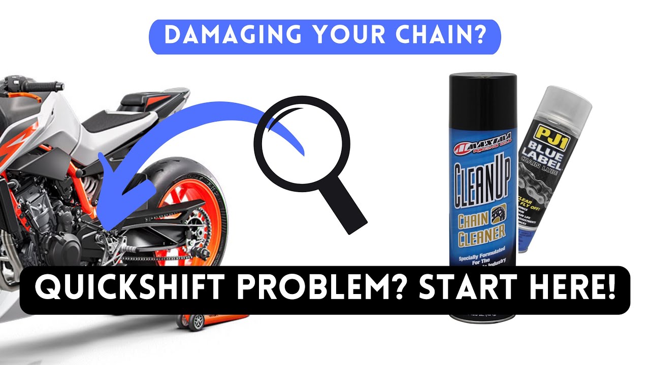 Deep Clean Your Guides Immediately - KTM 890 Duke R Chain and Quickshifter Series