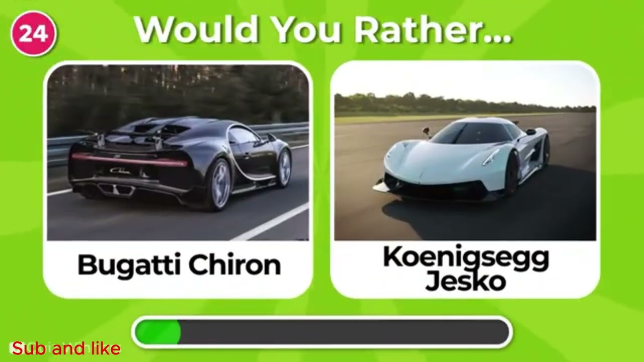 Would you rather: Car editon : Showdown!
