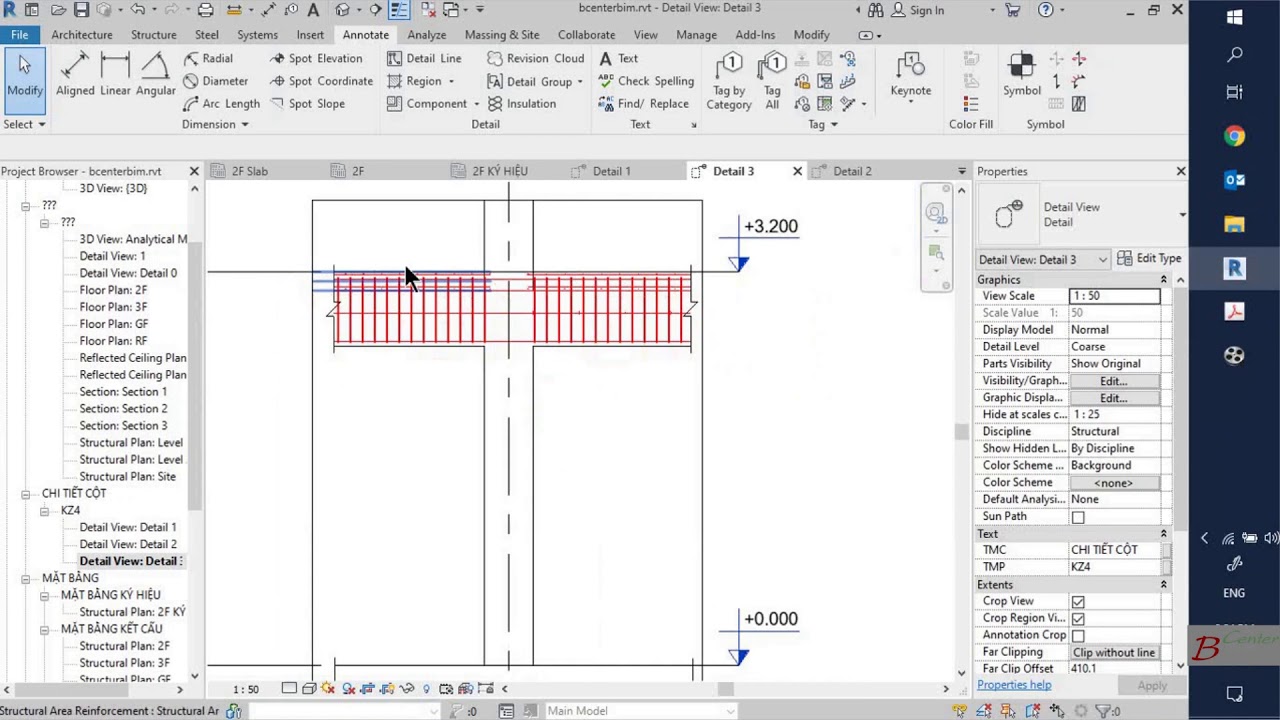 Revit Structure- Bài 33 : Vẽ thép cột