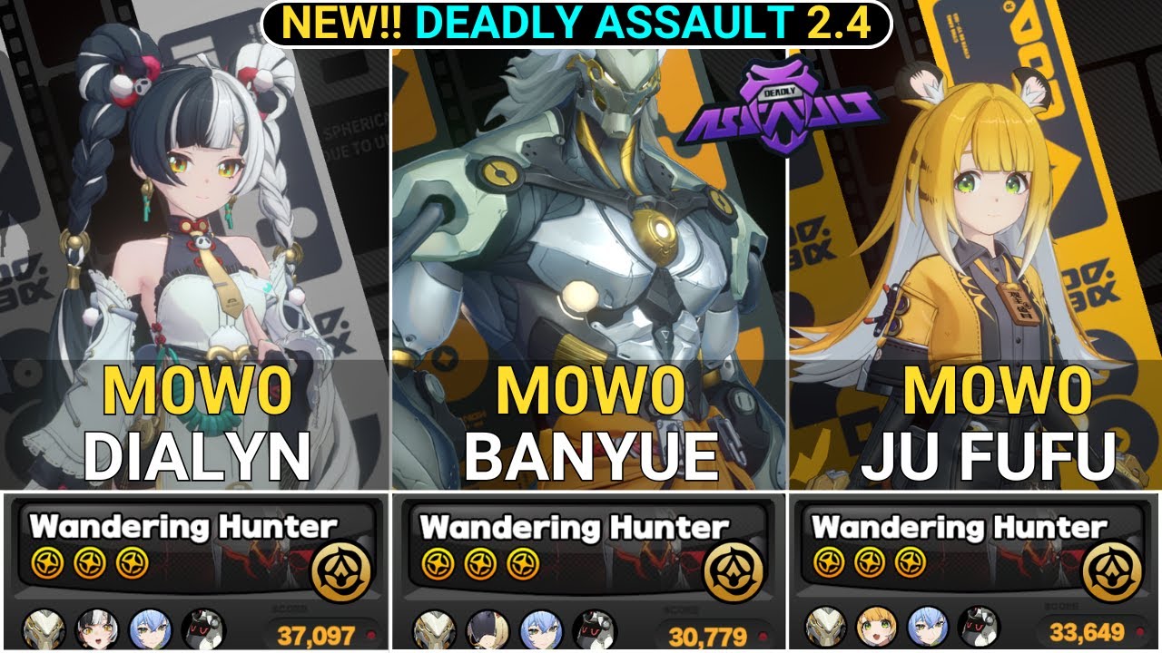 NEW CHARACTER! M0W0 Banyue X Dialyn X Ju fufu X Trigger Showcase | NEW! Deadly Assault ZZZ 2.4
