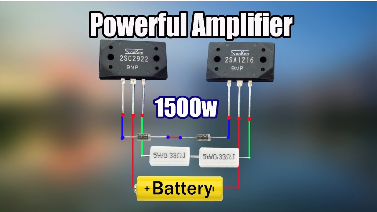 DIY Powerful Bass Amplifier Using Sanken C2922 & A1216