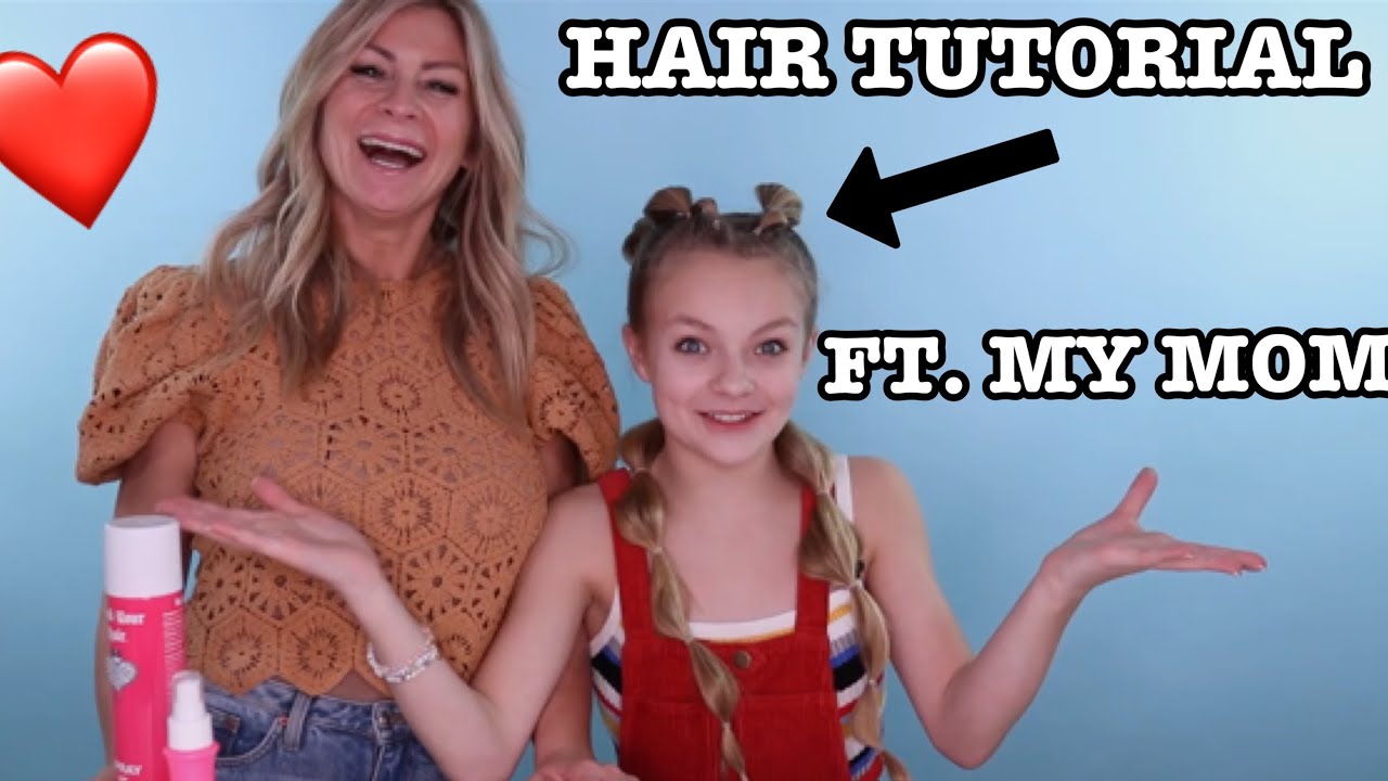 bubble braid hair tutorial ft. my mom!!! // Pressley Hosbach
