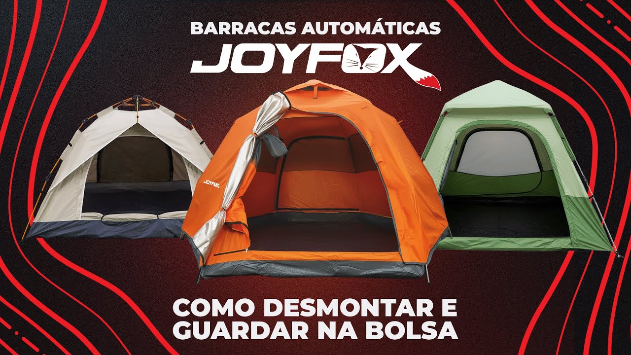 Como DESMONTAR e GUARDAR as BARRACAS AUTOMÁTICAS JOYFOX - 10 PASSOS