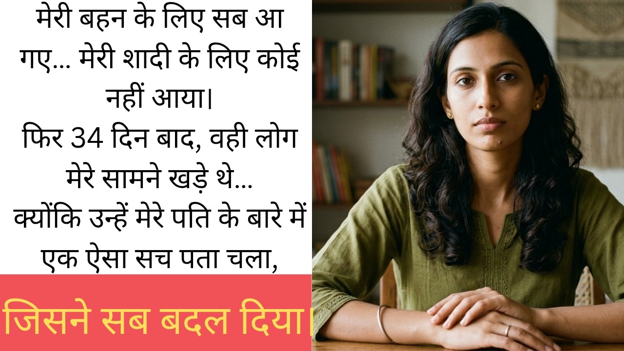 मेरी शादी में कोई नहीं आया… लेकिन 34 दिन बाद सब लौट आए | जब उन्हें मेरे पति का सच पता चला
