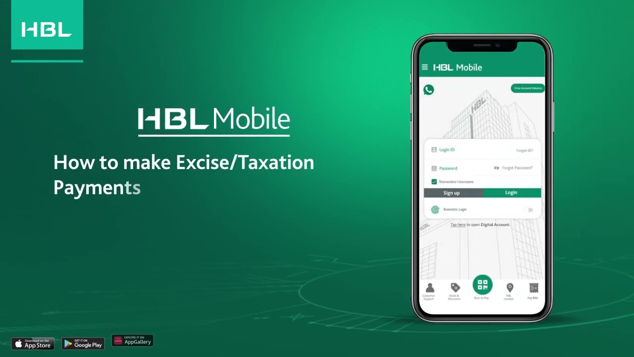 Pay your taxes with HBL Mobile