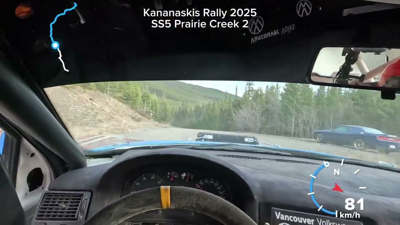 Kananaskis Rally 2025, SS5 Prairie Creek Down 2, Helmet Cam, Bryan McCarthy and Chuck Bolger
