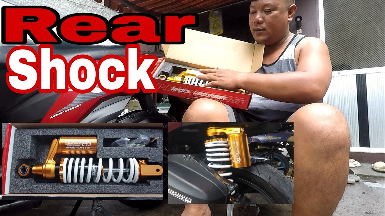 Install rear shock for honda click 125i v3 | Mokoto shock | Honda click 125v3