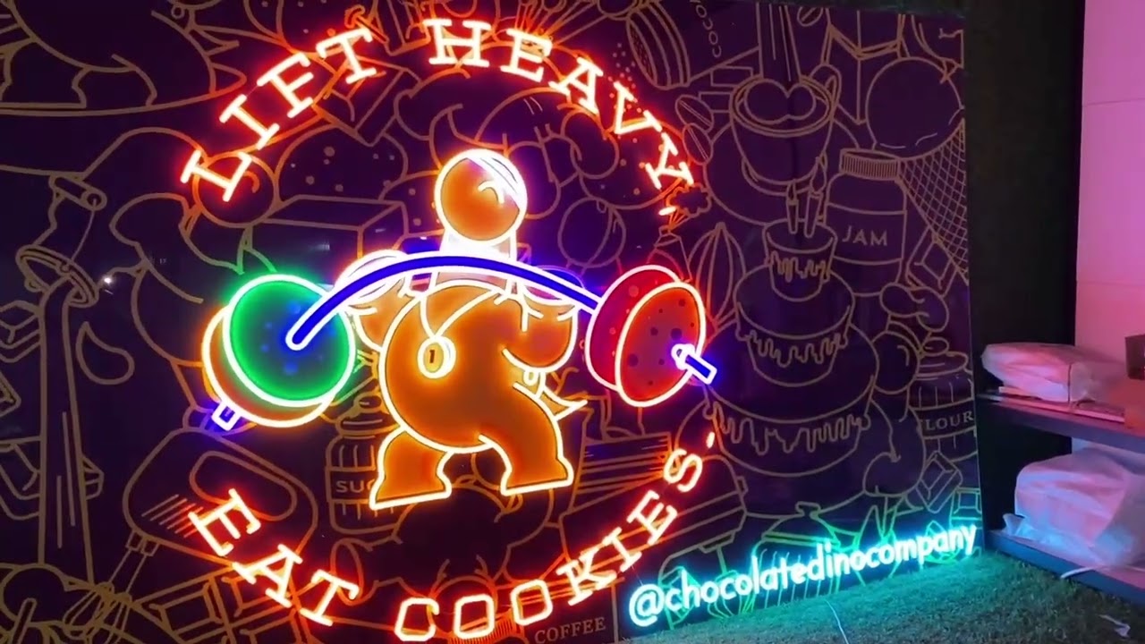 Custom LEd Neon Sign for Chocolate Dino Company UK