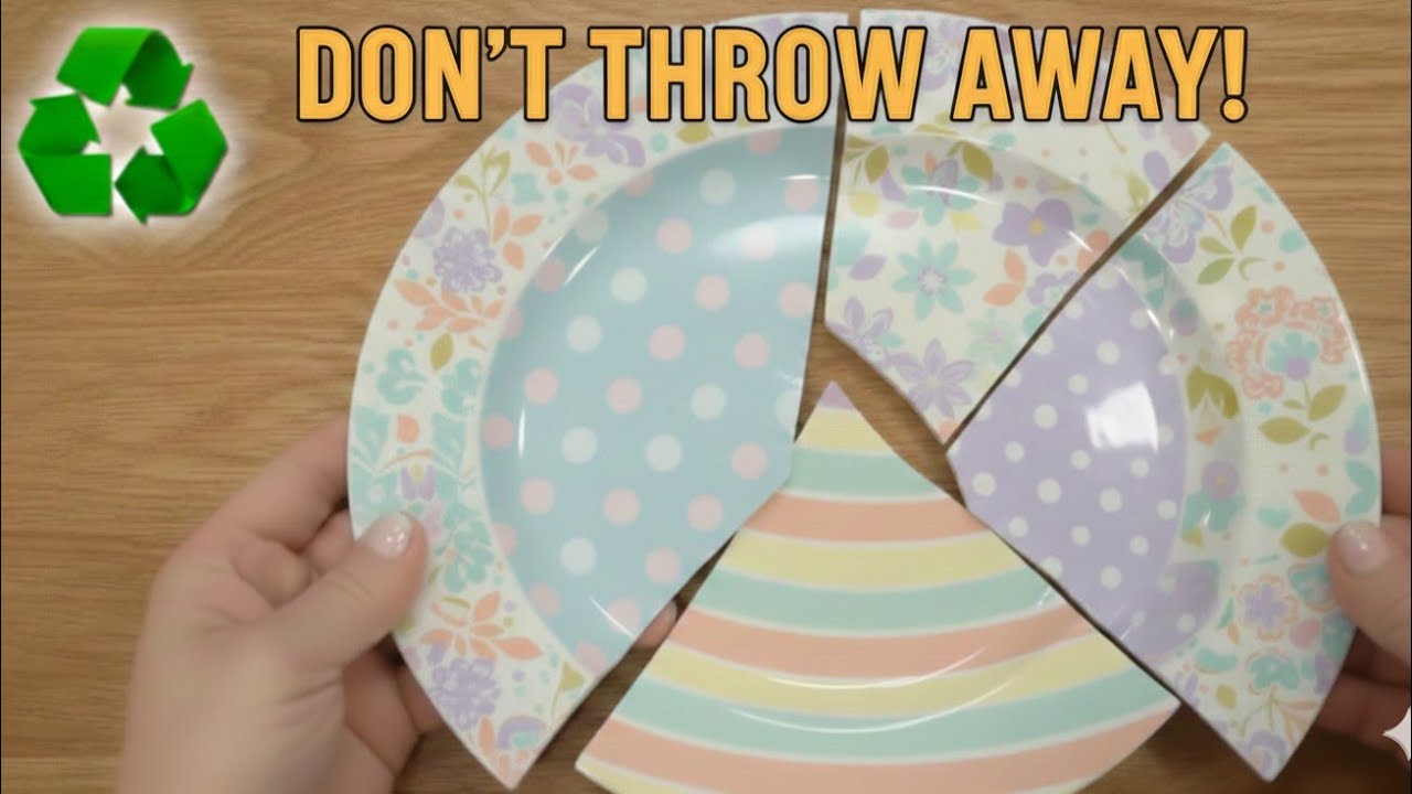 Amazing Home Decor from Broken Plates 🍽️ A Recycling Idea