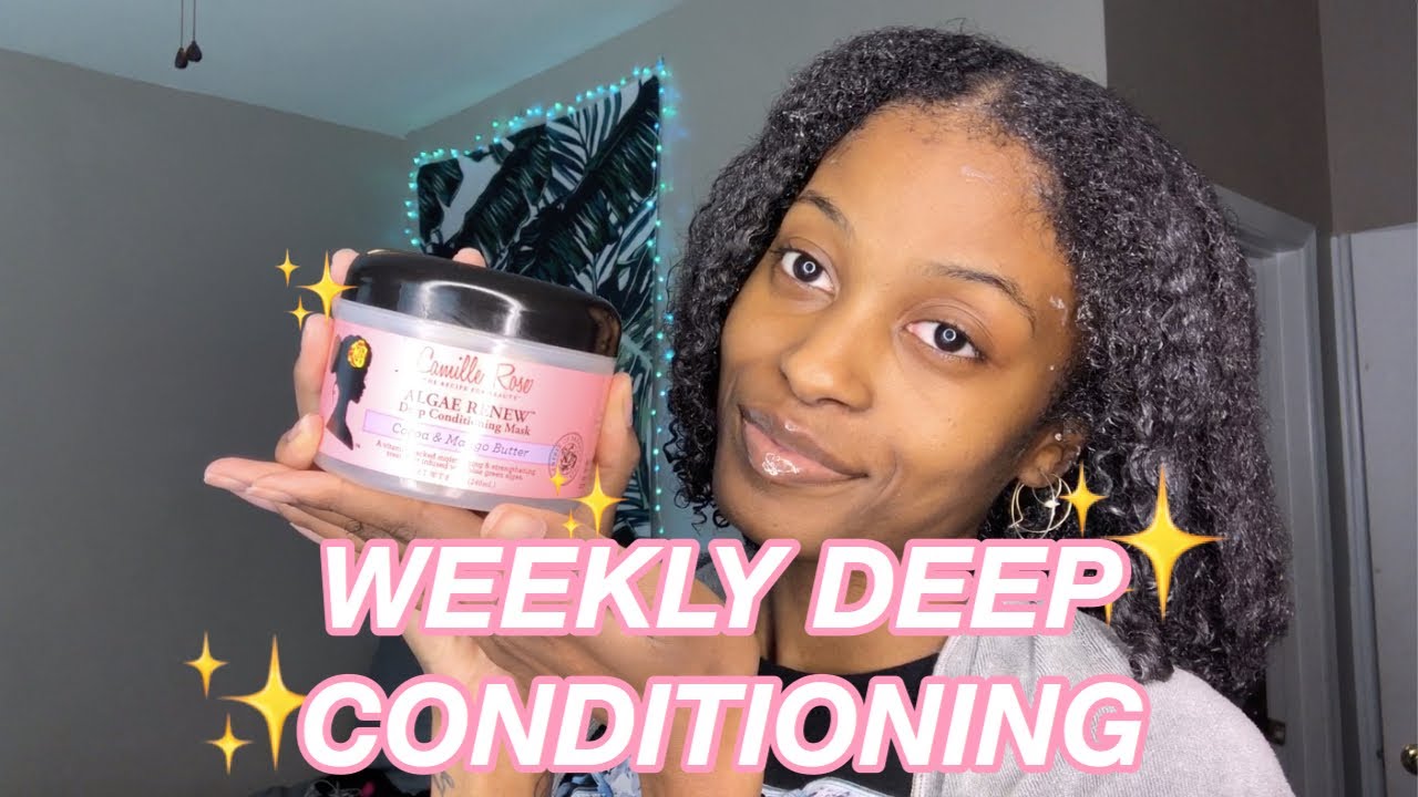 DEEP CONDITIONING MY TYPE 4 HAIR USING CAMILLE ROSE ALGAE RENEW| WEEKLY DEEP CONDITION EP.1|Bri Bbyy