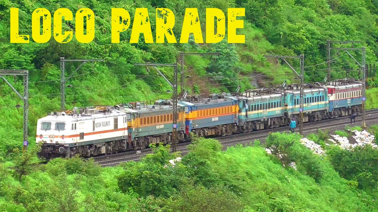 LOCO PARADE Indian Railways | 6 LOCO Spotted in a row | Banker/Breaker Going Back to Kasara Station