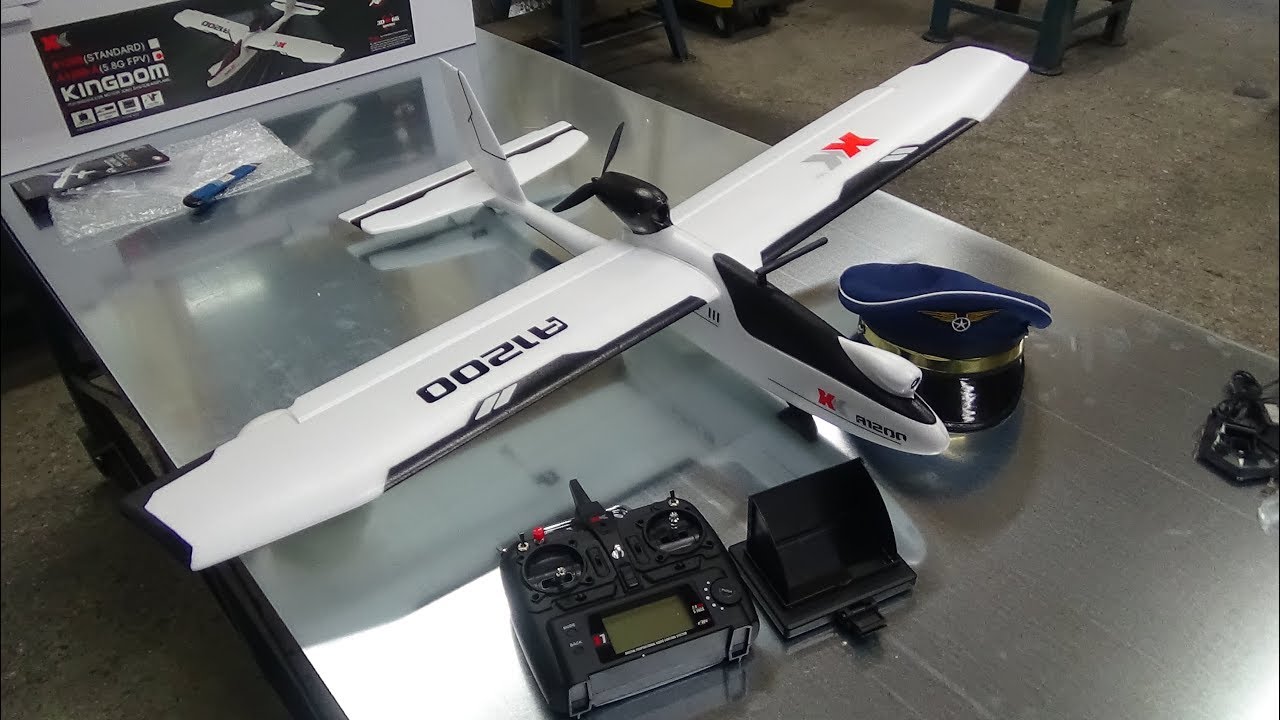 XK A1200 3D6G 5.8G FPV 2.4G 6CH S-FHSS EPO RC Airplane Glider RTF Unboxing