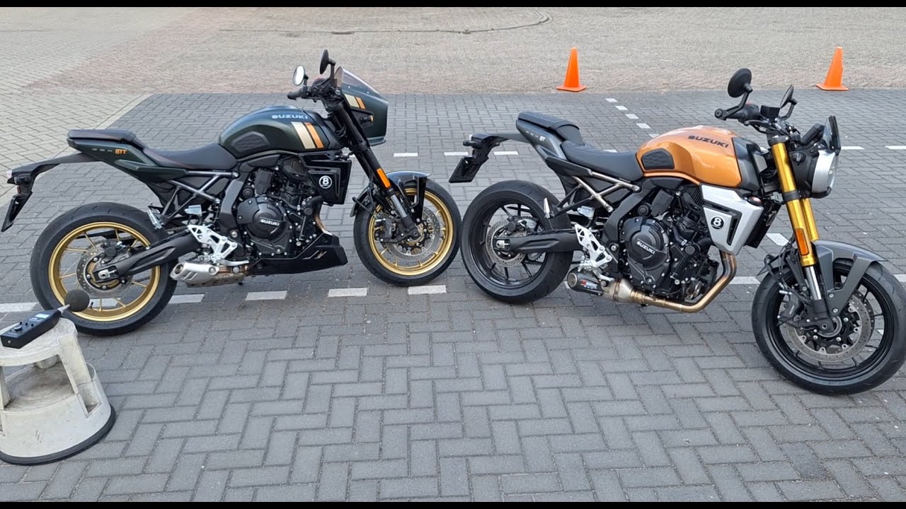 GSX-8T & GSX-8TT sound comparison Akrapovic & Stock, same noise level.
