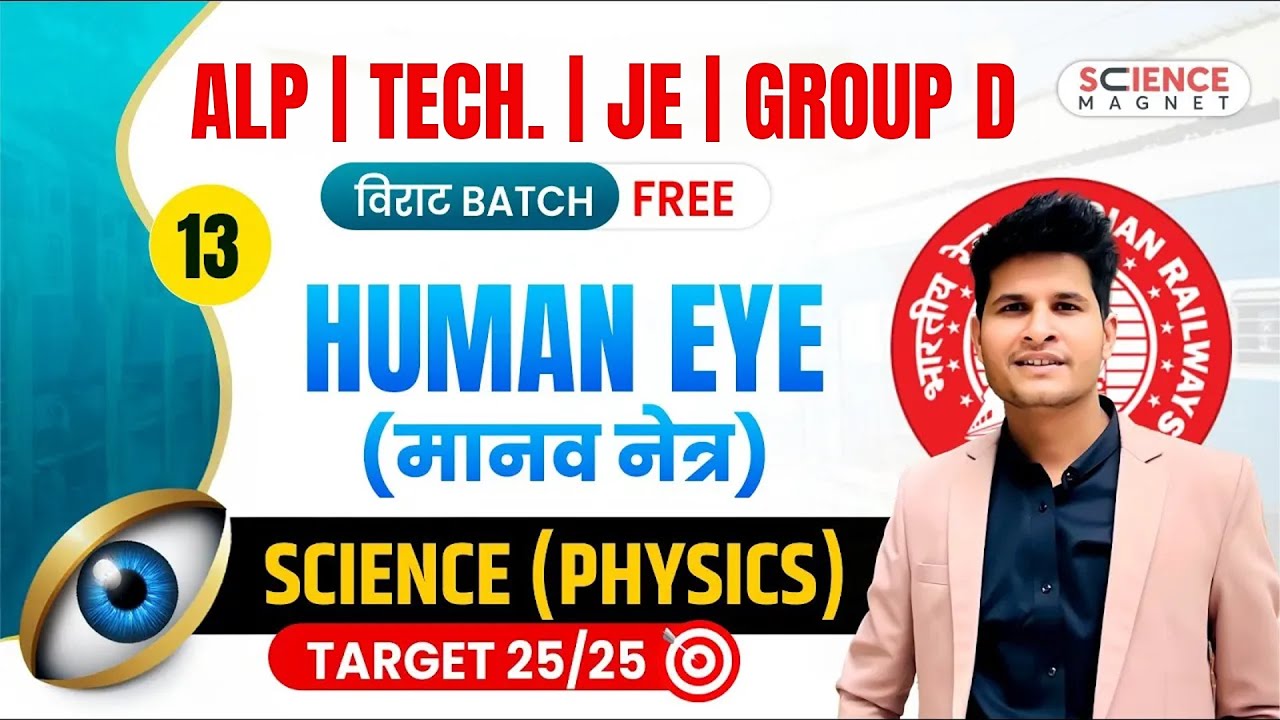 Class-13 | Human EYE | Railway ALP Tech. JE & Group D विराट Batch | Neeraj Sir #विराट_Batch