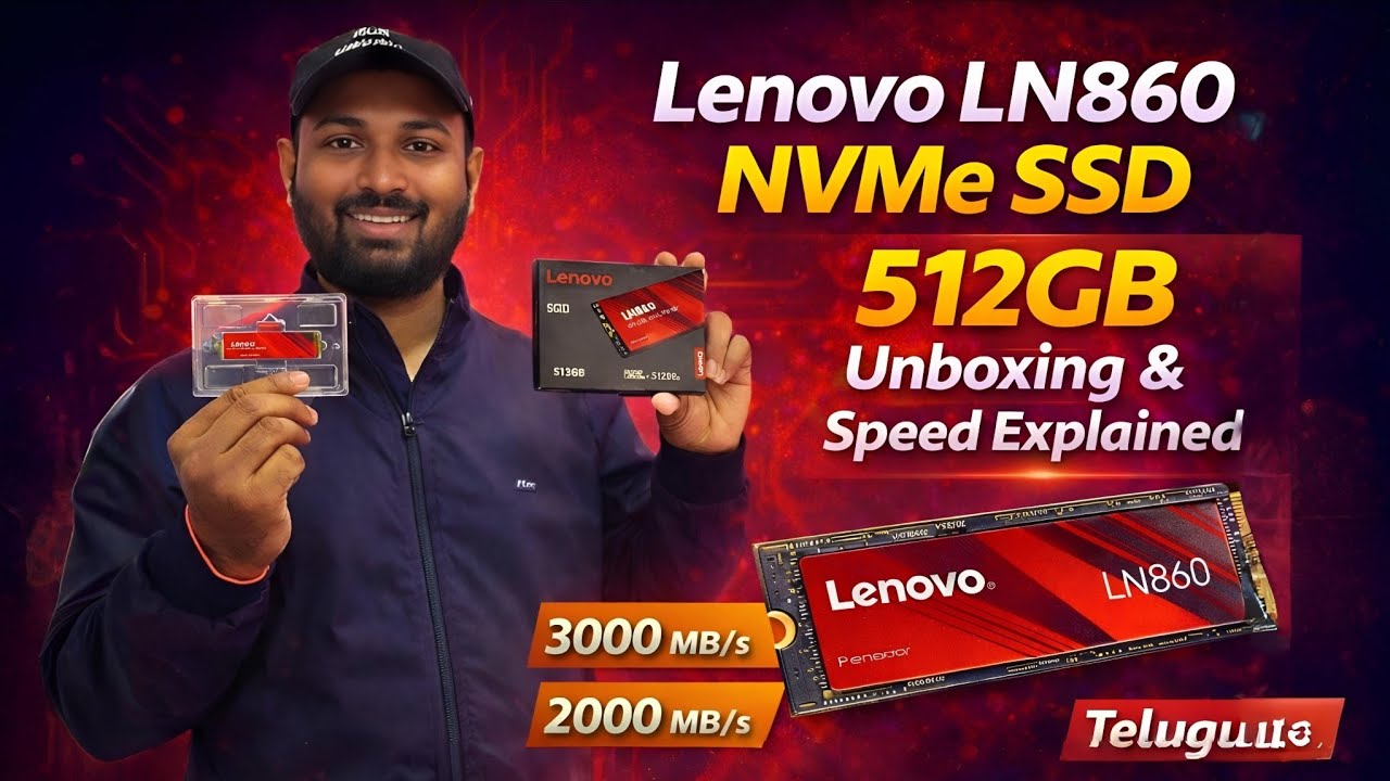 Lenovo LN860 NVMe 512GB SSD Unboxing & Speed Test Telugu | Is It Worth Buying?