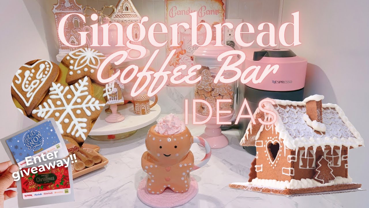 NEW ❄️ CHRISTMAS 2024 GINGERBREAD COFFEE BAR DECOR IDEAS