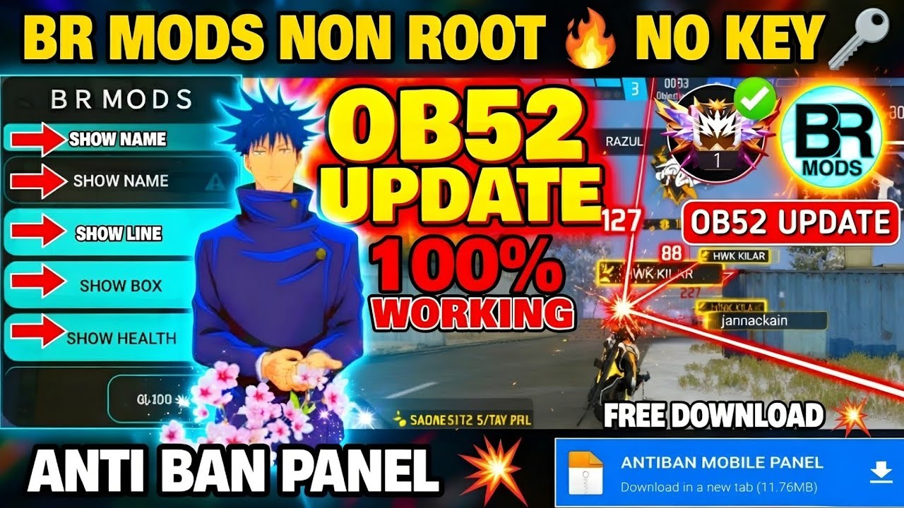 🔥BR MODS FREE (NO ROOT) 😱 | BR MOD MENU SAFE? | FREE FIRE 2026 NEW UPDATE 😱