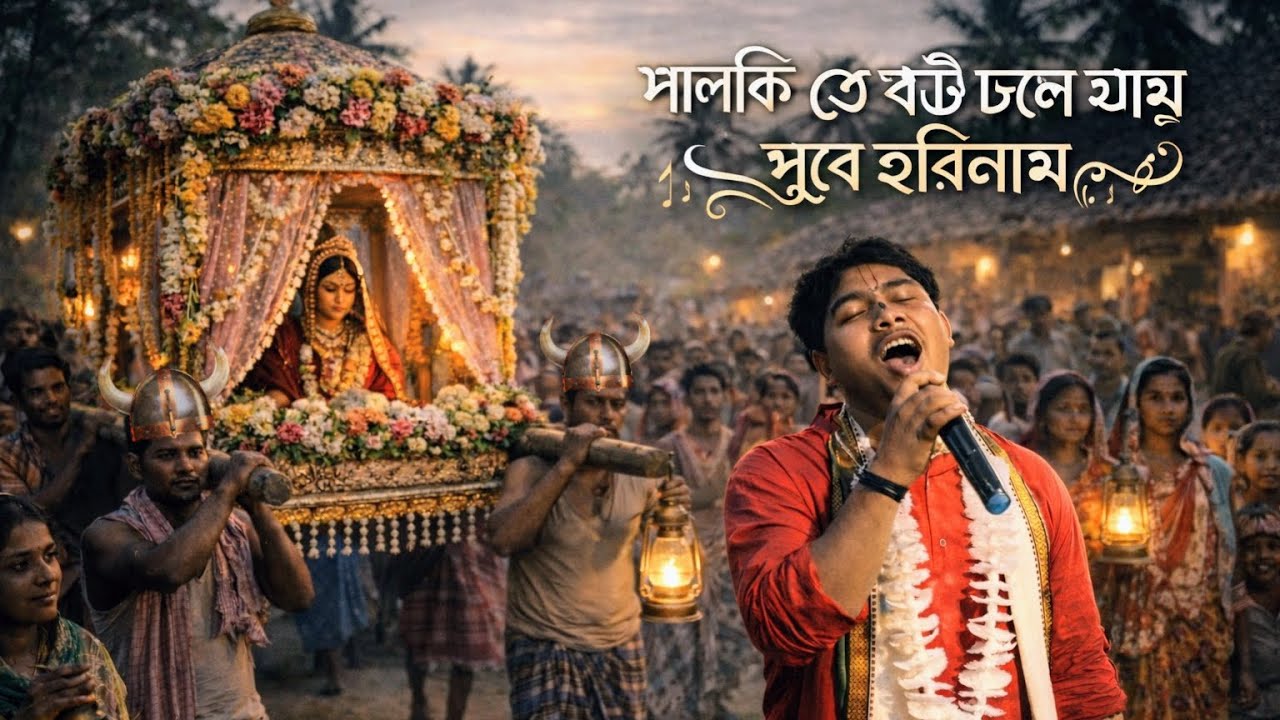 পালকি তে বউ চলে যায় - সুরে হরিনাম 🙏 | গ্রাম বাংলার বিয়ের কীর্তন | Hare Krishna Kirtan