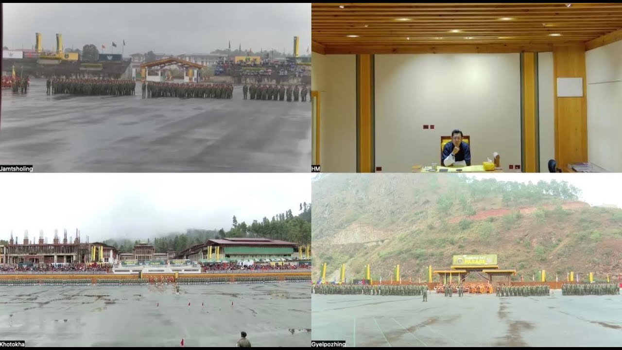 Его Величество Король выступил с речью перед Гьялсупами 1992 года в четырех академиях Гьялсунг из...