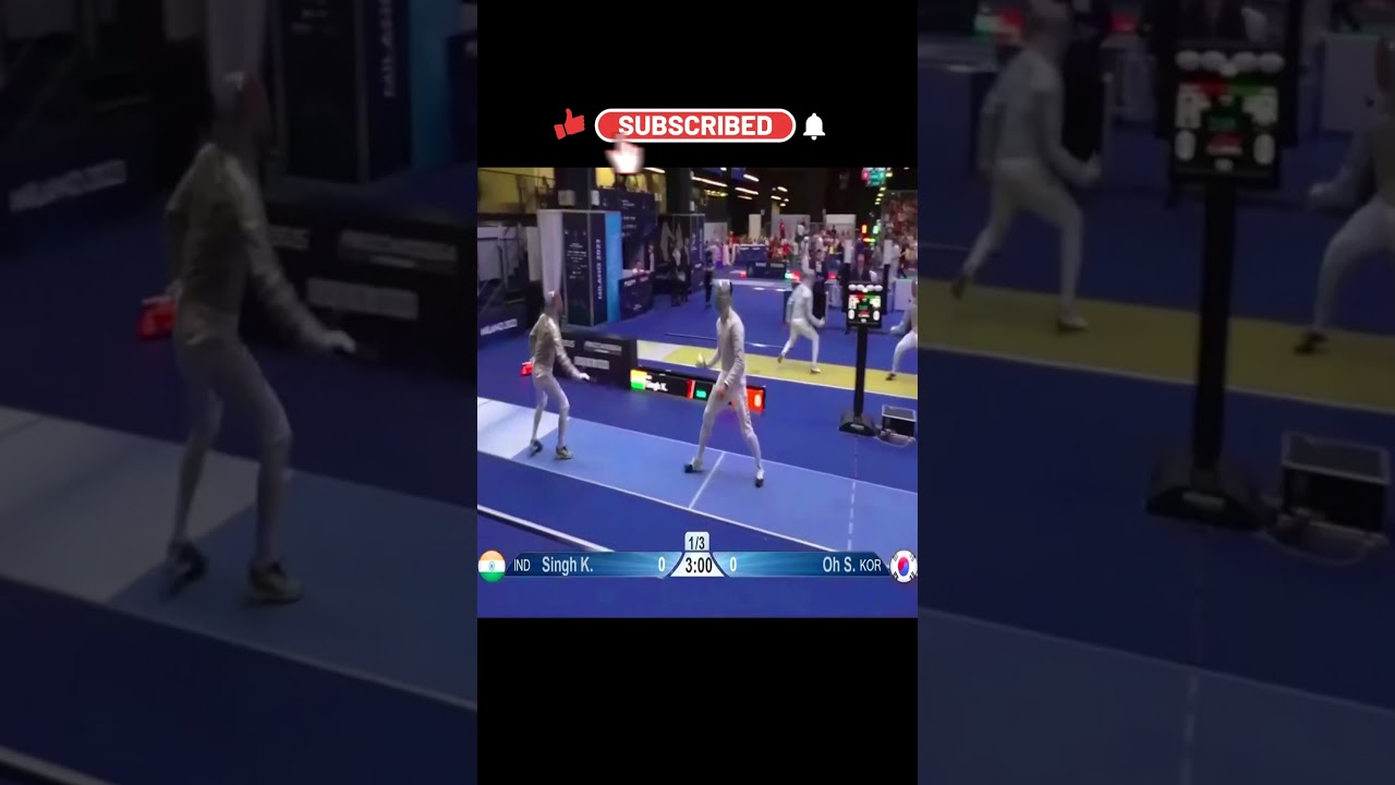 Spectacular Arm Counterattack - Singh vs Oh Sanguk in Sabre Fencing Showdown  #fencing