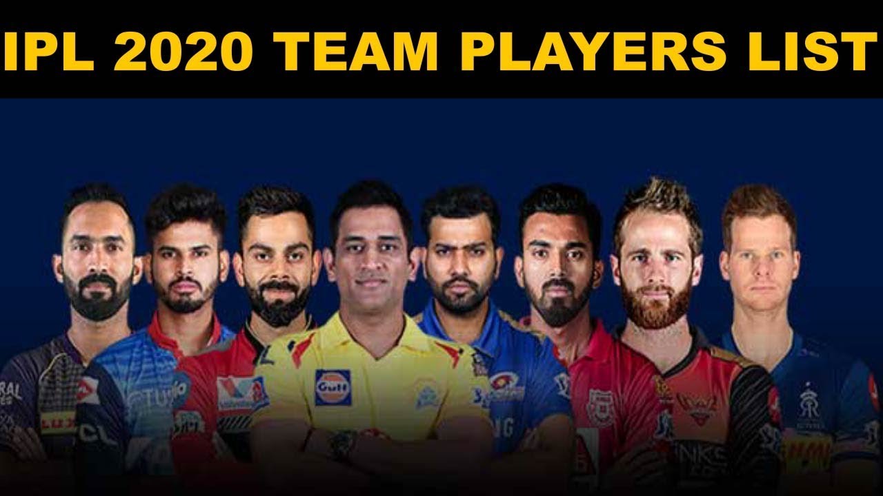 IPL 2020 All Teams Players List - jai bhim tv 24x7