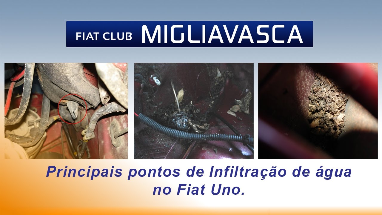 Infiltração de Água e limpeza de Drenos no Fiat Uno.