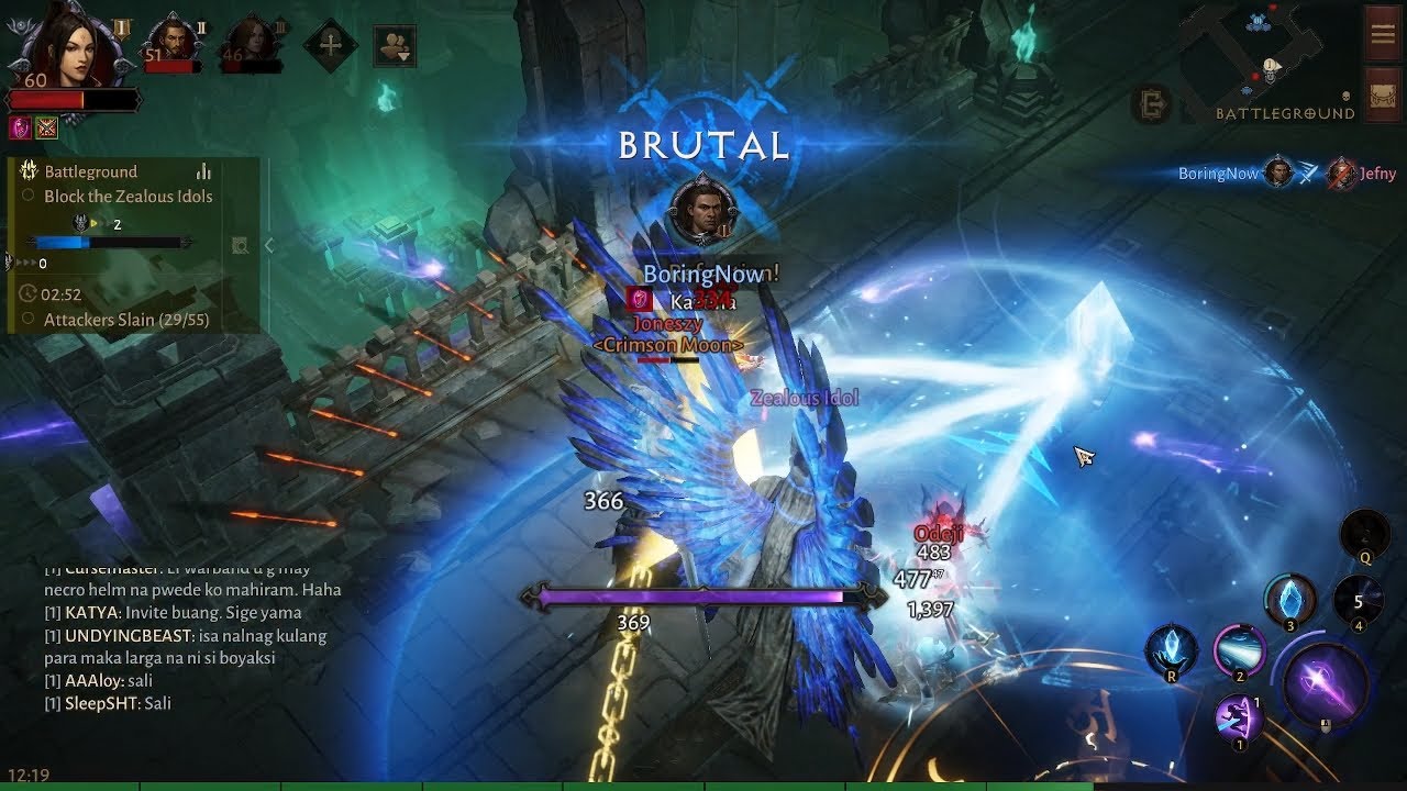 Noob F2P Wizard pertama kali battleground pvp [Diablo Immortal]