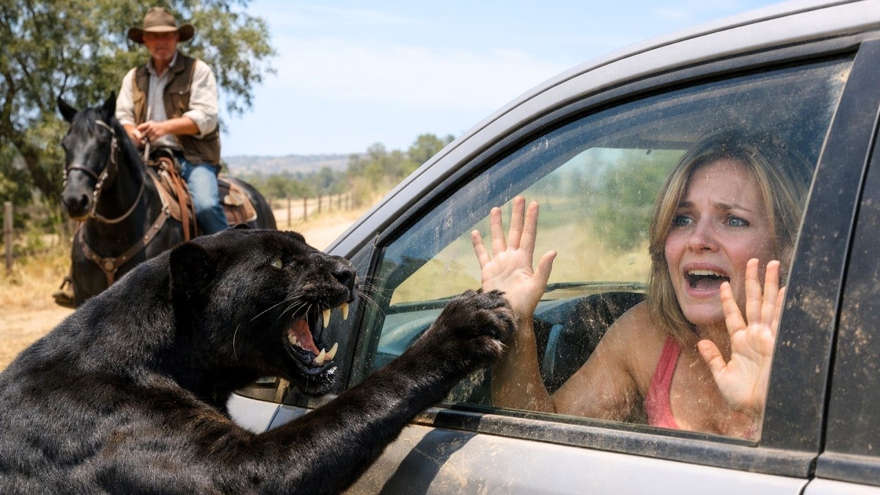 Fazendeiro viúvo vê MULHER presa no carro com pantera nas redondezas...então ele faz isso...