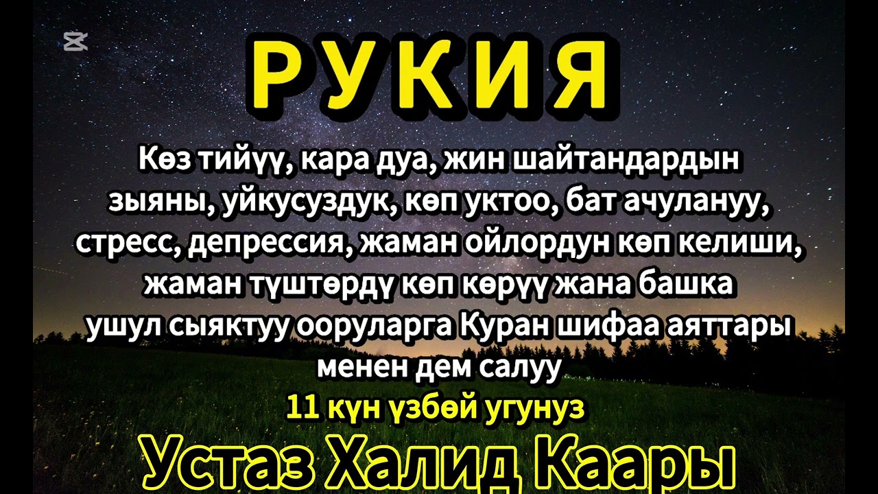 Баардык ооруларга каршы Куран аяттары менен дем салуу. Устаз Халид Каары