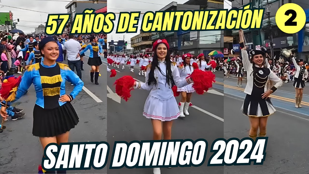 DESFILE CÍVICO por los 57 AÑOS de CANTONIZACIÓN de SANTO DOMINGO | ECUADOR 2024 👮 (Parte 2)