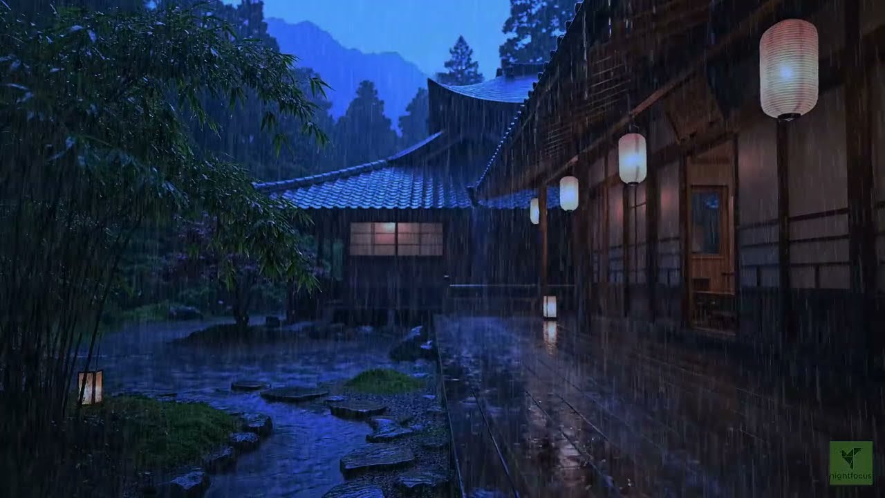 Sleep Sounds 8 Hours : Peaceful Rain Sounds with Thunder and Soft Piano to Fall Asleep Fast