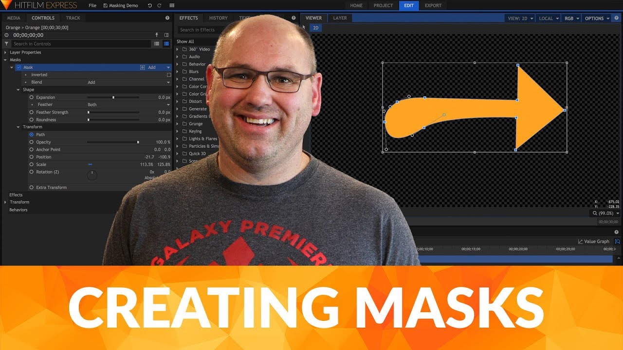 How to use Masking tools | HitFilm Express