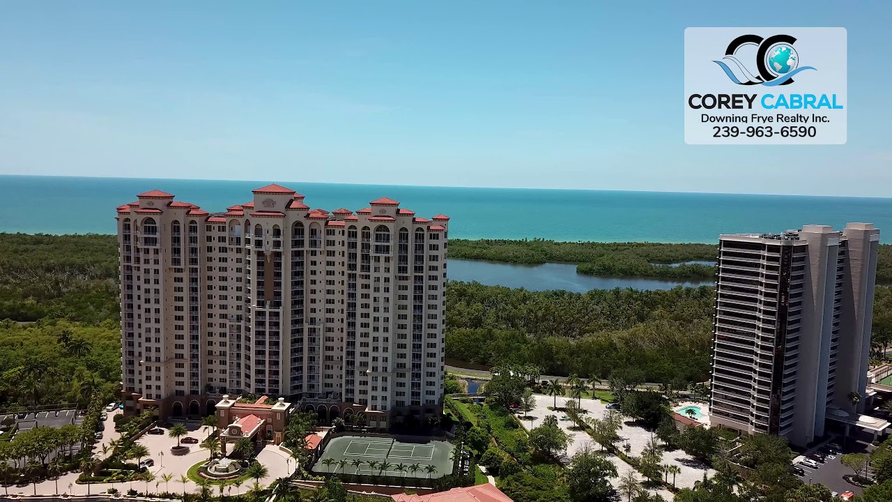 Pelican Bay Naples Florida video of all high rises North to South