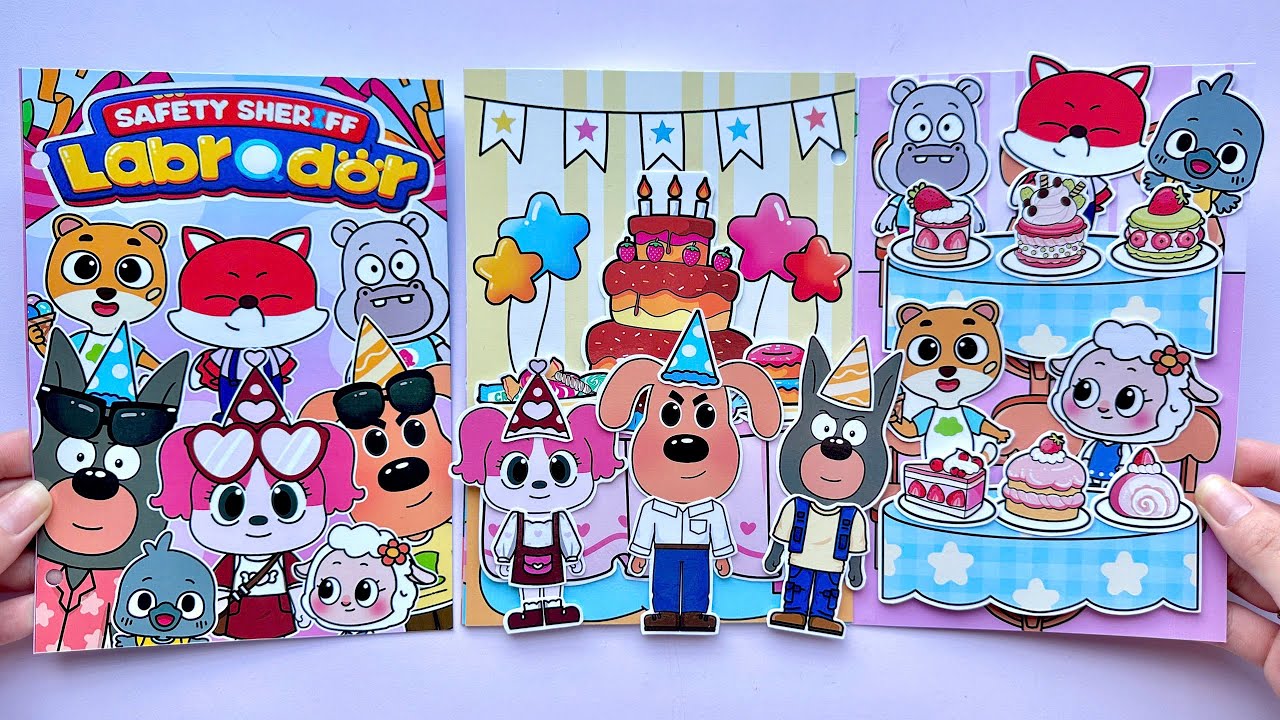 [✨Paper DIY✨] Cảnh sát trưởng Labrador | Bữa tiệc sinh nhật Labrador