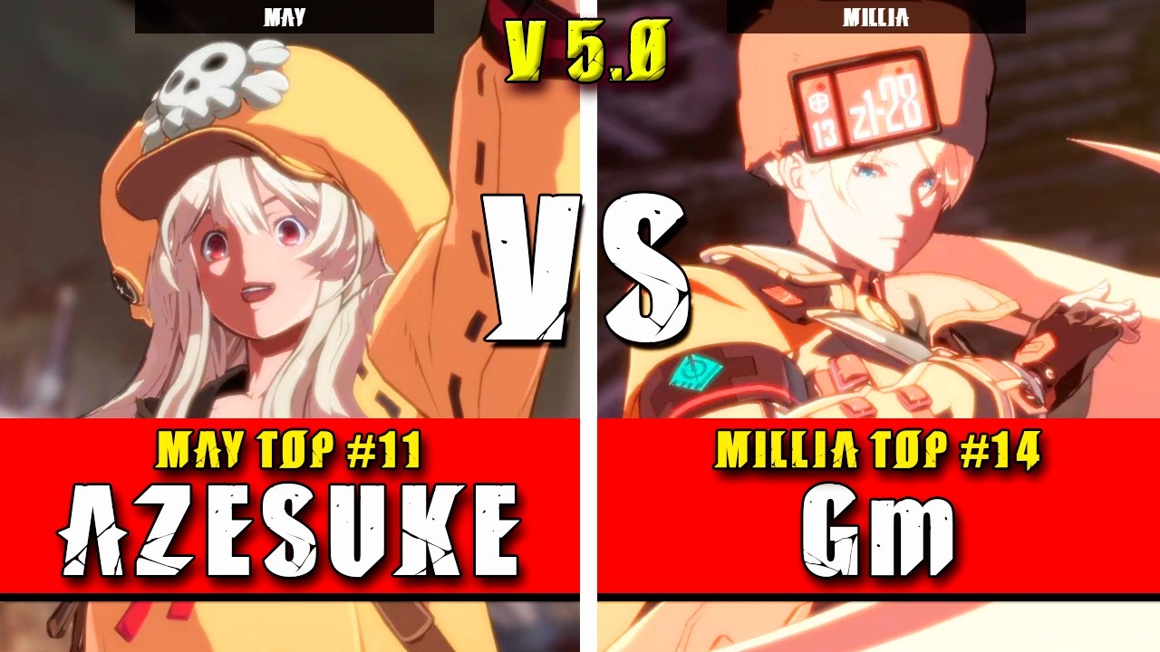 GGST | AZESUKE (May) VS Gm (Millia) | Guilty Gear Strive High level gameplay