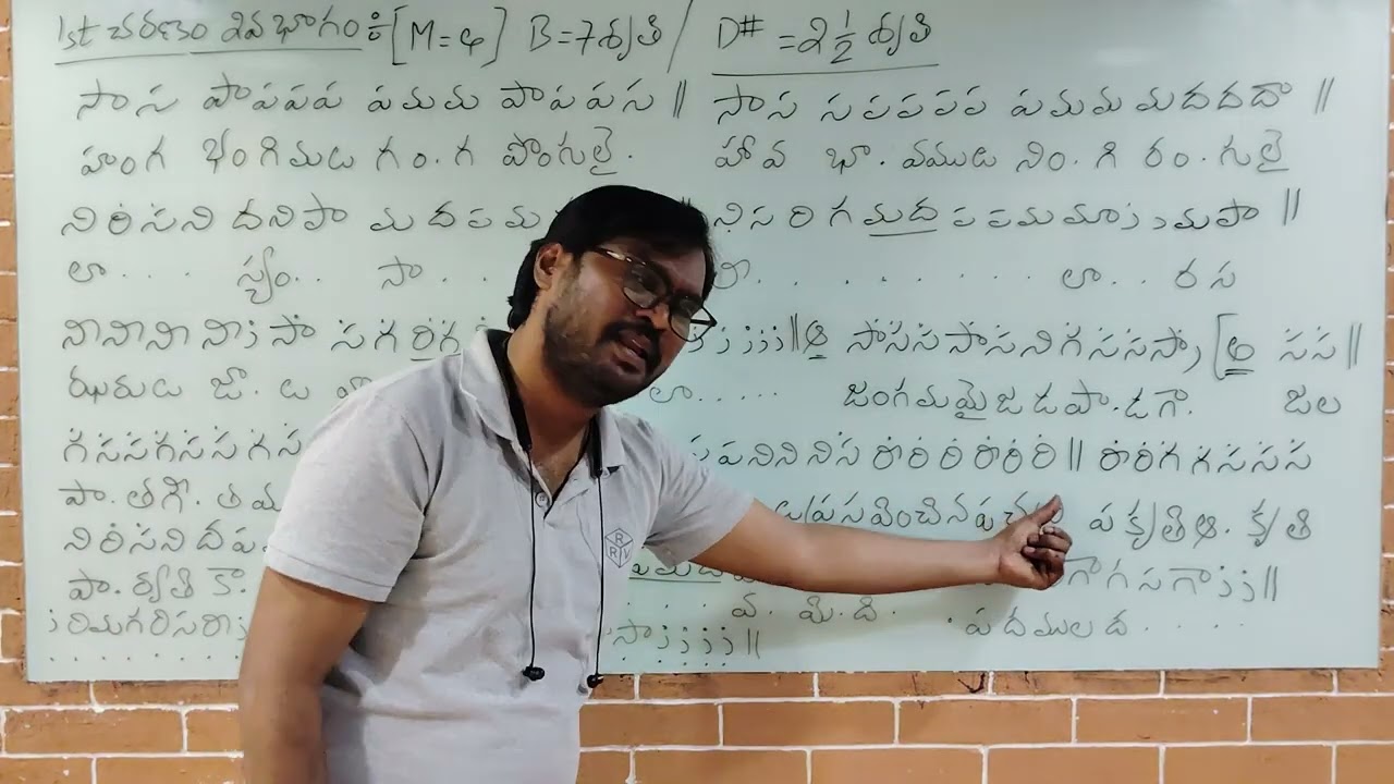 Andela ravamidi song,Charanam1st ,2nd part, 6th video,B Scale,Yela talam,9000330391