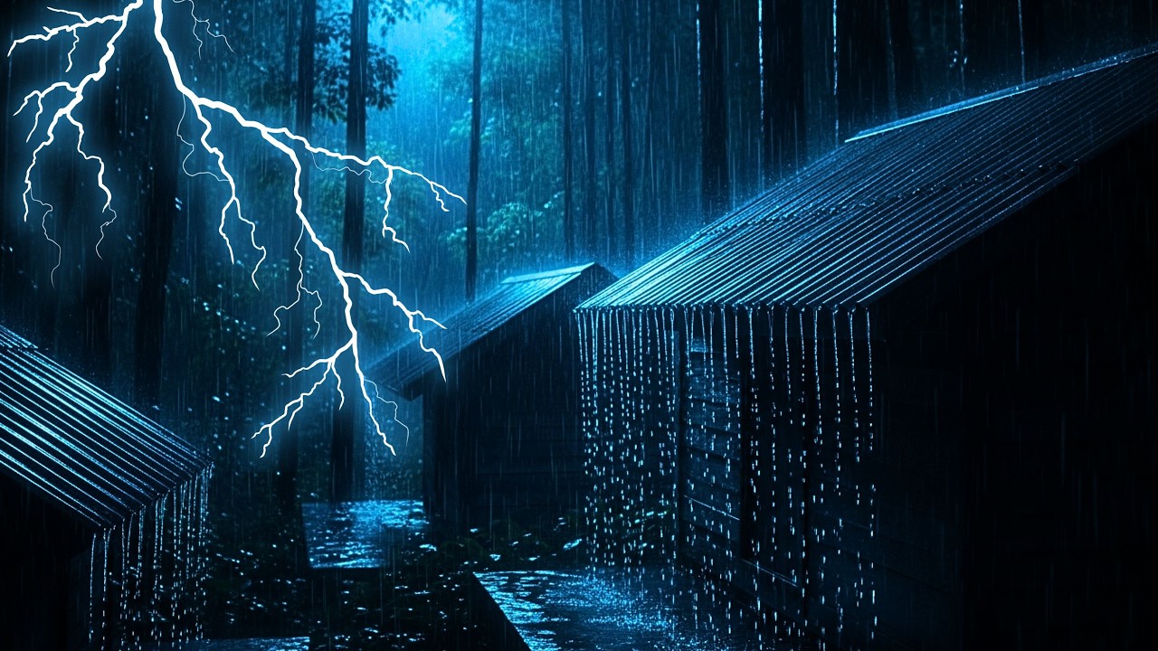 Rain & Thunder Background Sounds | Calm Rain Ambience, Focus, Relaxation, Study