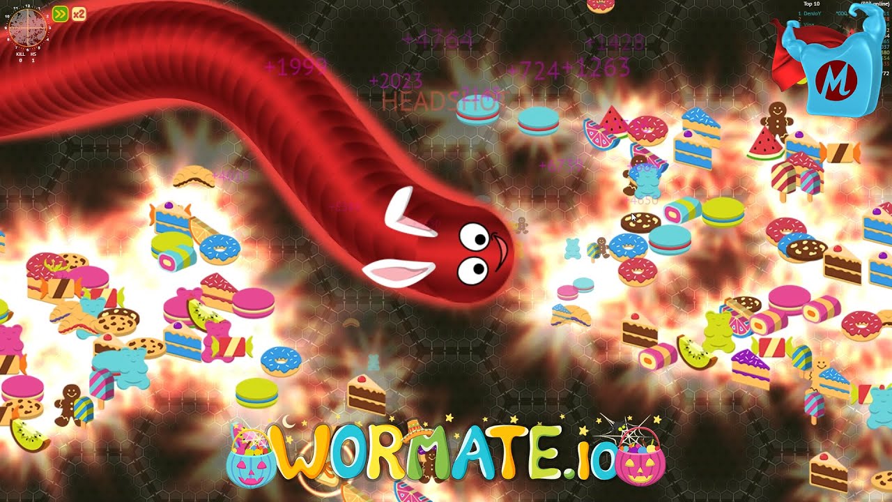 اقوى نطحات لعبة الدودة الجزء 38 Wormate.io Best Trolling 🐍💪