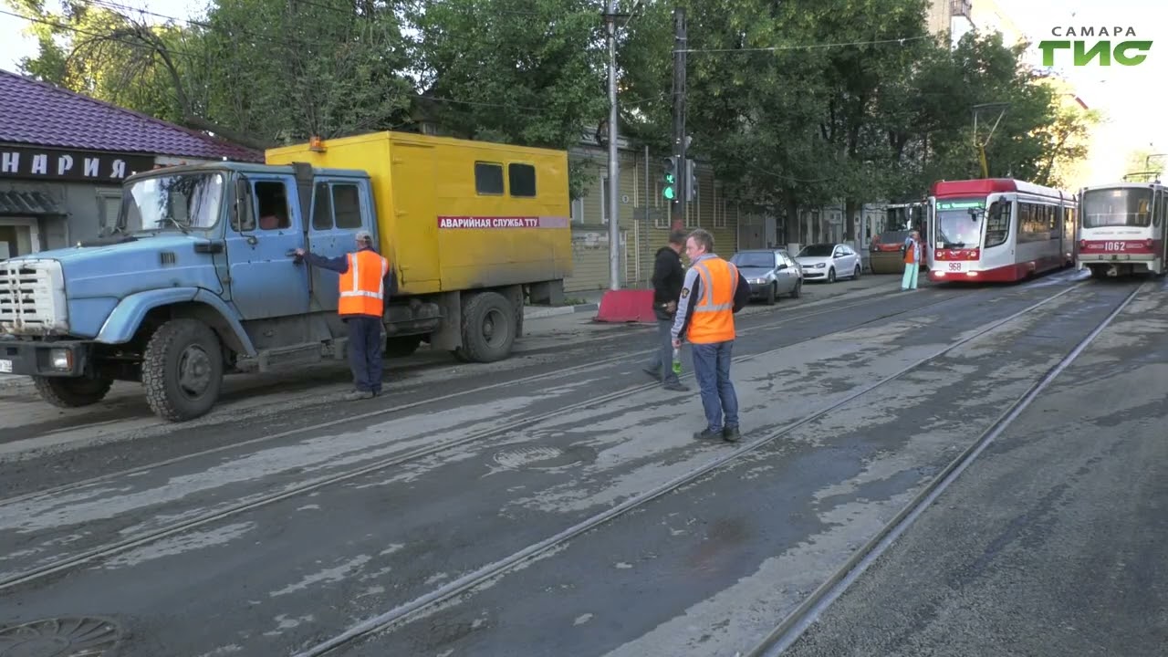В Самаре специалисты контролируют дорожную ситуацию возле зоны метростроя