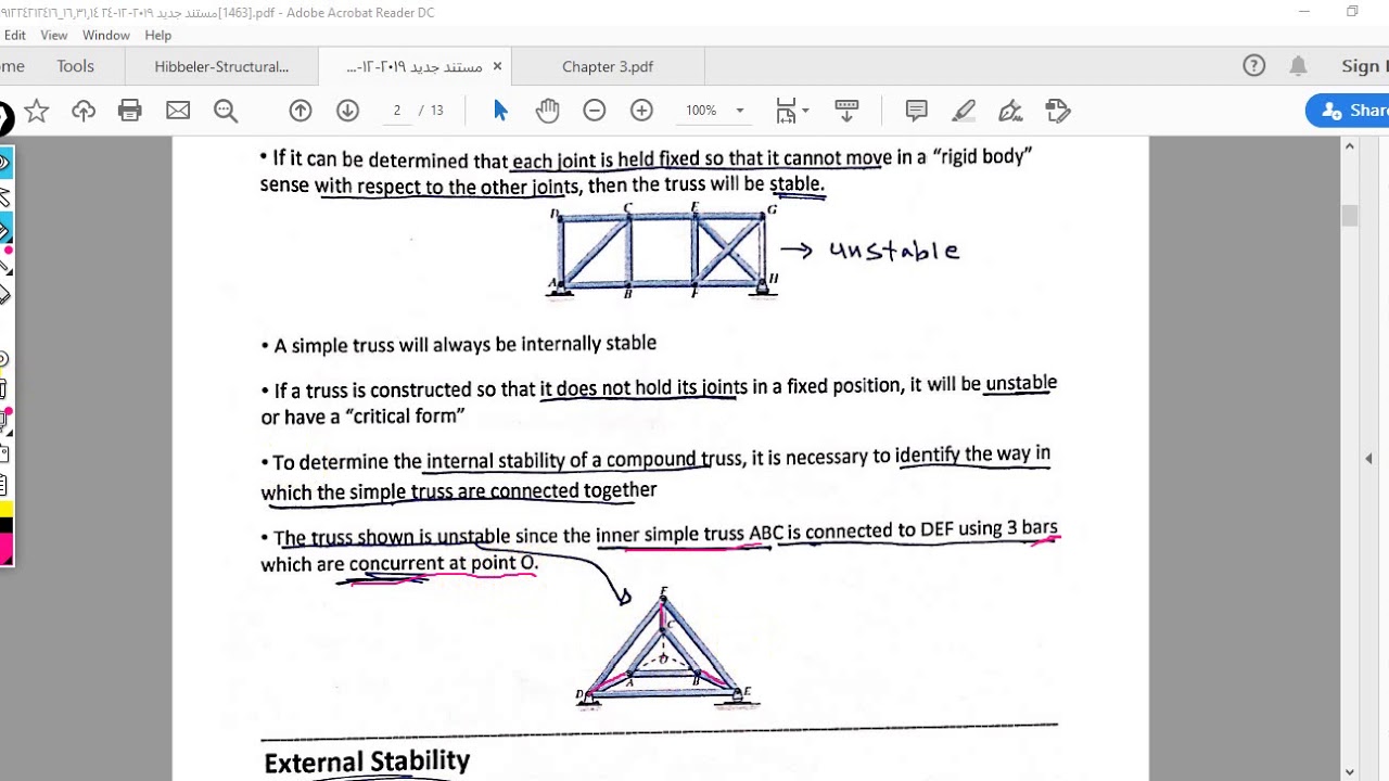 Truss : Stability and Determinacy