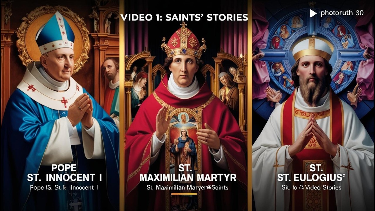 The Lives of Pope St  Innocent I, St  Maximilian Martyr, St  Eulogius & More | Saints' Stories