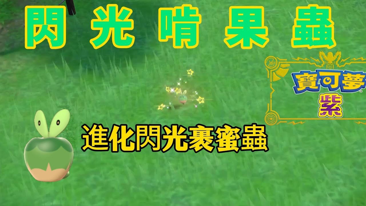 寶可夢朱紫 - DLC北上鄉閃光啃果蟲進化閃光裹蜜蟲