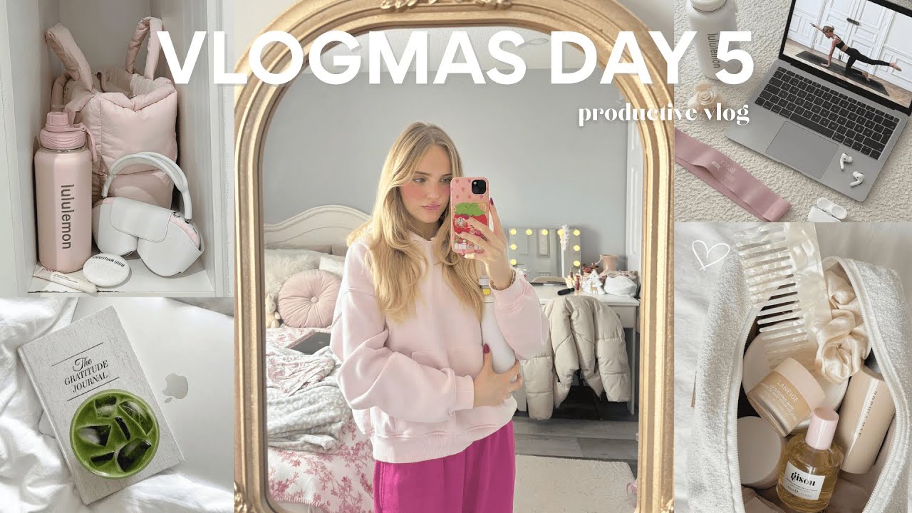 VLOGMAS DAY 5 | chill + productive vlog 🎧🧸☁️🎀